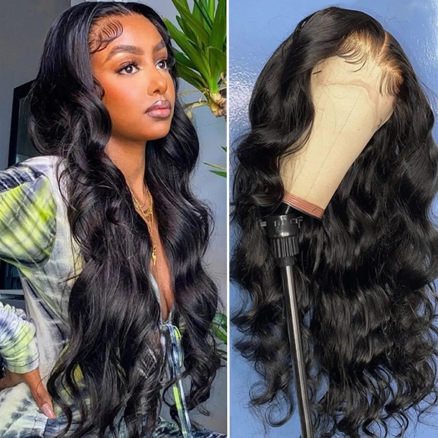 Wholesale Hair Vendor Body Wave Human Hair Brazilian Virgin 4x4 Lace Closure Wigs 180% Density Pre Plucked With Natural Hairline