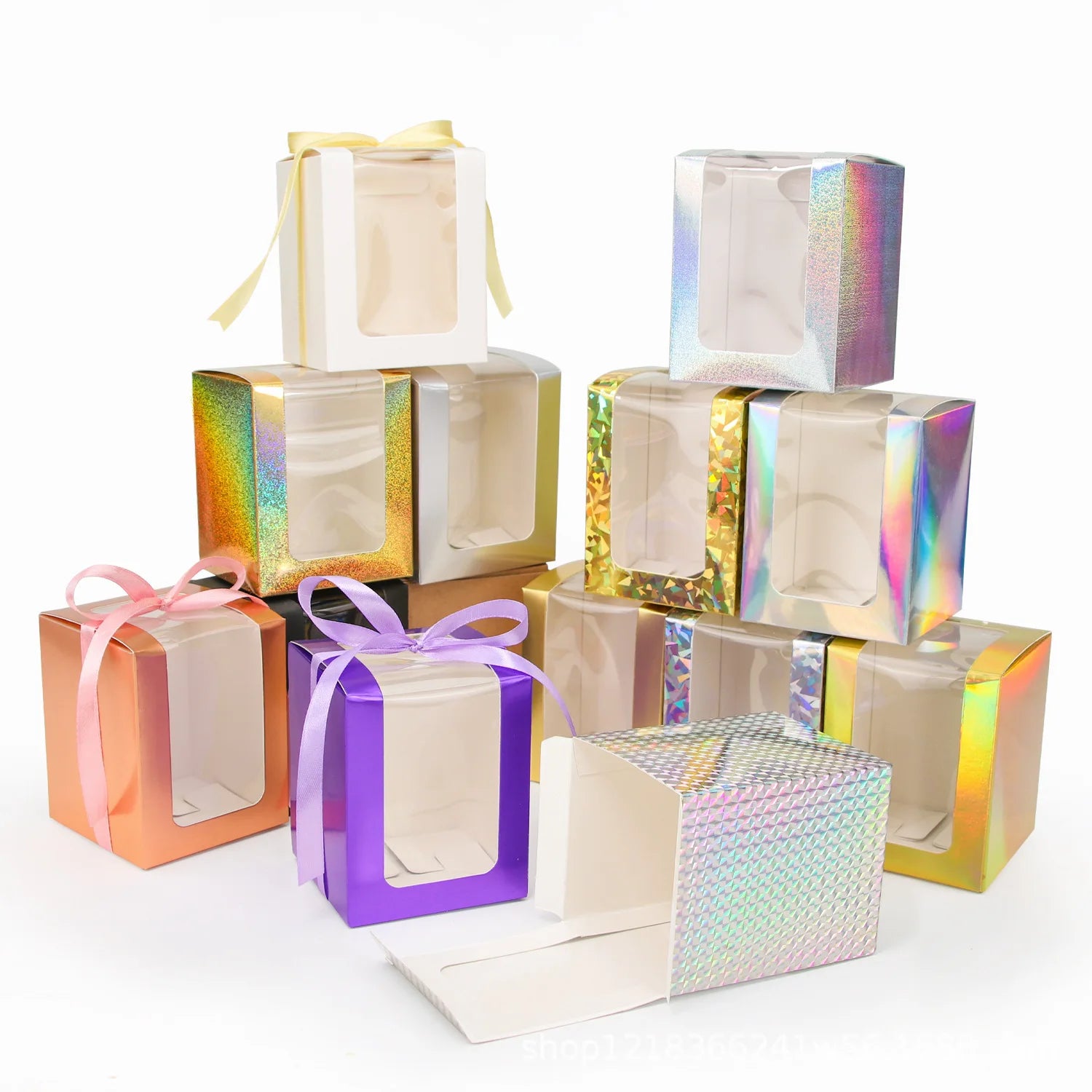 Wholesale Laser Paper Box Card Bottom Box Window Packaging Box