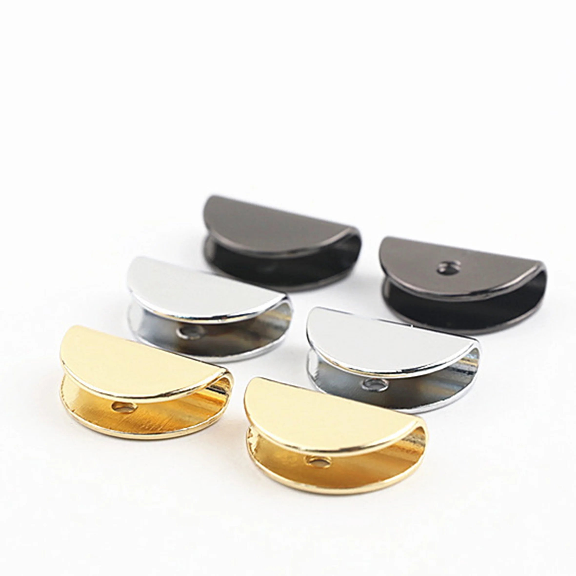 Deepeel MA002 20mm Bag Leather Crafts Hardware Handbag Semi-circular Hemming Strip Edge Protective Corner Buckle