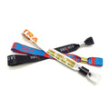 Customized WENXUAN Eco-Friendly Handmade Woven Wristbands for Festival Promotional Gifts with Embossing Printing
