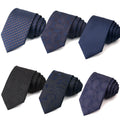 Custom Italian Blue Necktie Woven Paisley Neck Ties Mens Tie 100% Polyester Handmade Necktie With logo