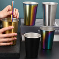 Double Walled Stainless Steel 8oz 12oz Coffe/ Beer/water /Drinking Mug Set