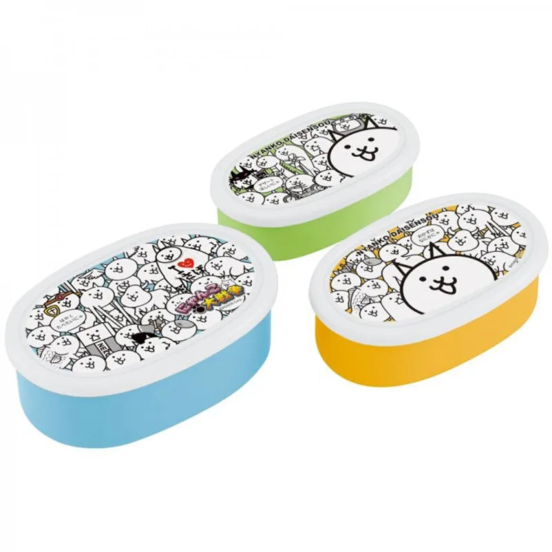 Yongli 3PCS Cute Plastic Bento Lunch Box Set Stackable Dishwasher & Microwave Safe Food Snack Storage Container Custom Print