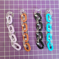 100pcs Acrylic Colorful U-shaped Opening Ring Macarons Plastic Assembled Chain Backpack Chain DIY Earring Accessories