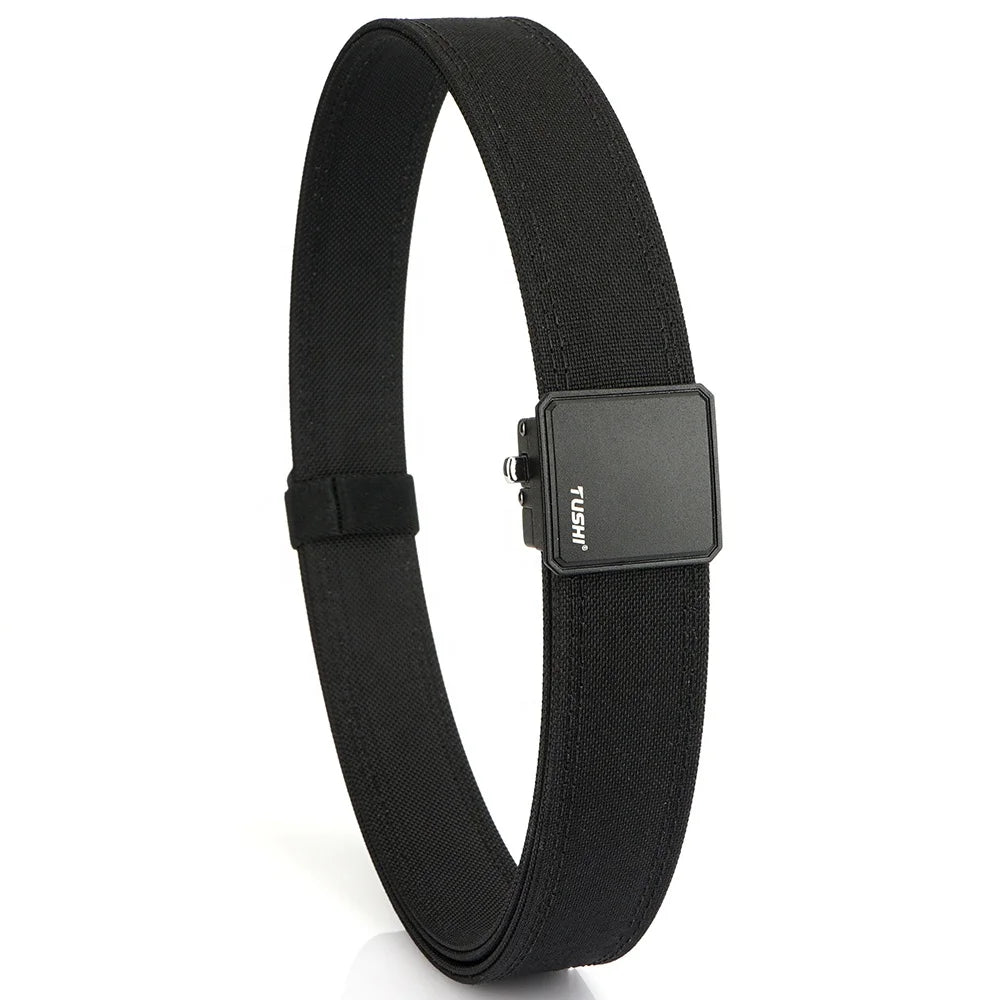 Men's Casual Stretch Tactical Battle Safety Work Belt Quality Wholesale Quick Release Buckle Ratchet Alloy Material Fabric Belts
