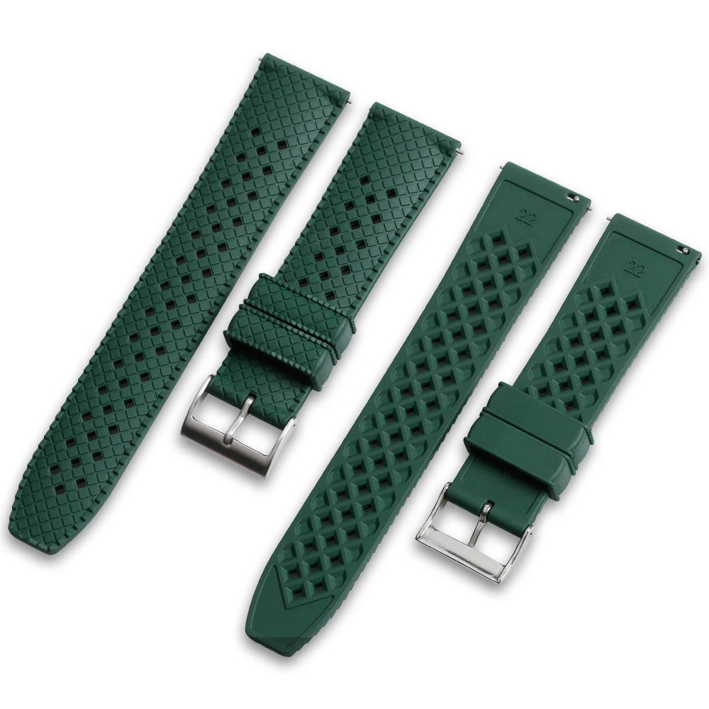 Hot Selling FKM Rubber Watch Band Quick Release Spring bar Fluororubber Watch Strap 20mm 22mm Dive Rubber Strap