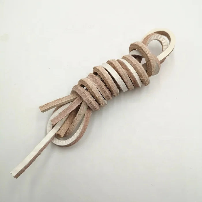 Versatile Cow Leather Shoe Laces-3mm Diameter 60-230cm Length Colorful 10 Colors Fashion-Conscious Accessories for Leather Shoes