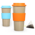 hot selling custom logo and printing rice husk reusable mug eco friendly cups