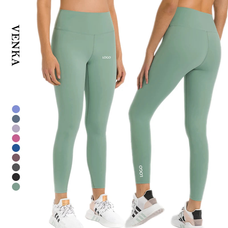 Customized Sportswear High Quality Women's Nylon Soft High Waisted Tigts Pants Butt Lifting Gym Workout Yoga Leggings Pant