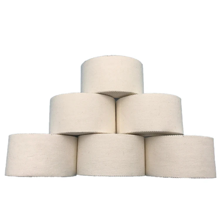 Adhesive Athletic Tape for Muscle Care Sport Tape White Color 3.8cm*13.7m 100% Cotton Sports Protection Athletic Tape Wholesale