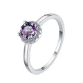 925 Sterling Silver 0.5ct VVS Diamond Engagement Ring Moissanite Wedding Jewelry for Women