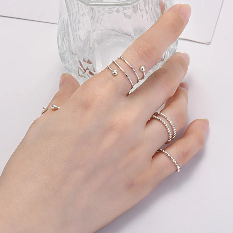 925 Sterling Silver Twist Finger Ring for Women Celtic Knot Infinity Promise Ring Rose Gold Plated Ring