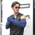 Plus Size Men's UV Protection Breathable Quick Dry 100% Nylon Sports Basketball Arm Sleeves for Adults Multi-colors