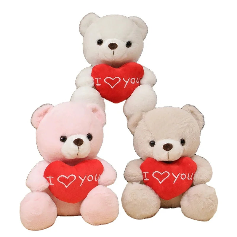 Super Soft I love You Teddy Bear Cute Stuffed Teddy Bear love You Doll Cuddly Plush Teddy Bear I love You Valentine's Gift