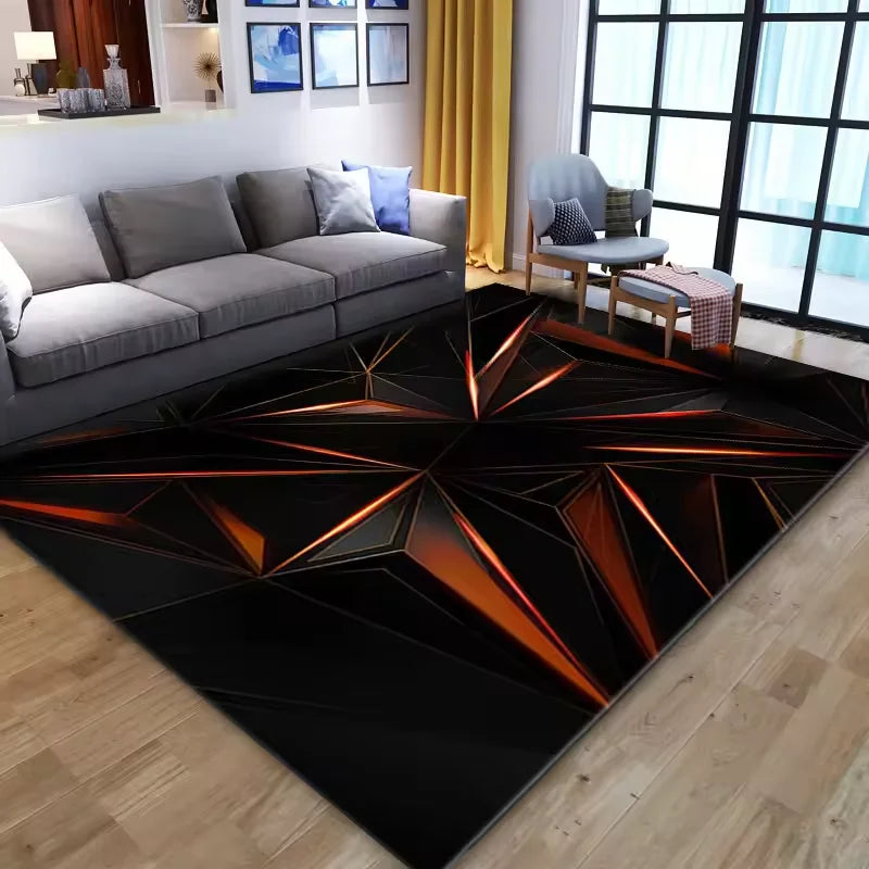 Low Price Factory Direct Sale 3D Printed Floor Mat Modern Geometry Carpet With Vision Effect Pattern for Home Use