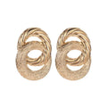 2021 Hot Sales New Fashionable Metallic Circle Silver Gold Rose Gold Tricolor Earrings for Women