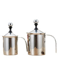 Customized Logo Stainless Steel Hand Pump Manual Milk Foam Maker Frother With Double Filter