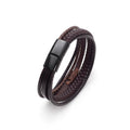 Fashion 12*6mm Multi-layer Leather Bracelet  Bracelet Factory Spot Wholesale Support Customization Men's Leather Bracelet