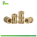 M8 M12 M16 Knurled Brass Hot Melt Insert Nut Brass Heat Set Insert Nuts Knurled Hexagon Nut
