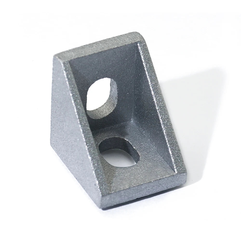 Set 4 Silver Black 6/8mm Corner Angle L Brackets 1515 1720 2028 3030 Slot Fasten Connector Wall Bracket Accessories Aluminum