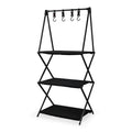 KingGear 15L Three-layer Camping Storage Rack-Folding & Portable Hanging Shelf for Climbing & Casual Use
