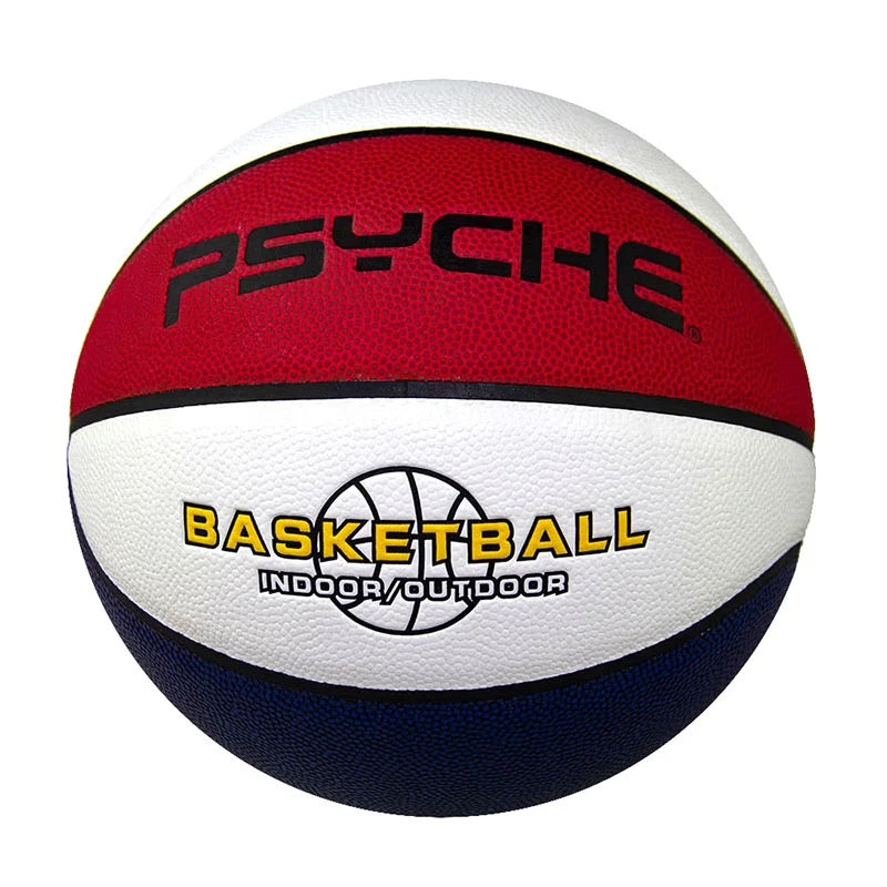 PSYCHE Factory Supply Customized Logo Youth Size 5 Basketball Hygroscopic PU Indoor Outdoor for Training and Game Competition