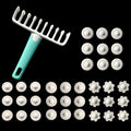 Hot Sale Cake Decorating Tools 37pcs Plastic Fondant Ribbon Cutter Wheels Craft Pie Pastry Embosser Dough Cutter Roller