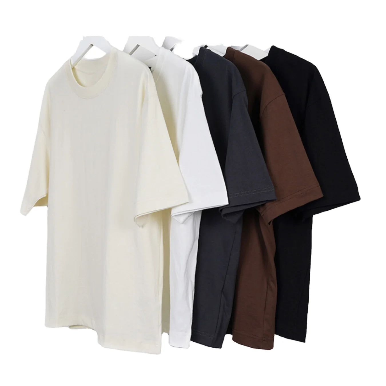 High Quality 230g Heavyweight Oversized T-Shirt 100% Cotton Round Neck Short Sleeve Casual Style Unisex Plus Size Blank T-Shirt