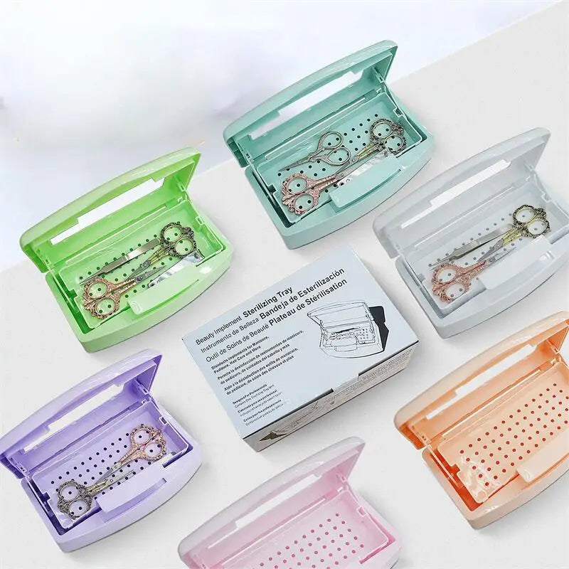 TAMAX NAT057B Plastic Nail Art Tool Cleansing Box Manicure Cleanser Tray for Commercial & Home Use