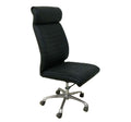 Ergonomic Executive Office Chair with PU Leather Simple Modern Lift Style Comfortable Gaming Swivel Armless Black