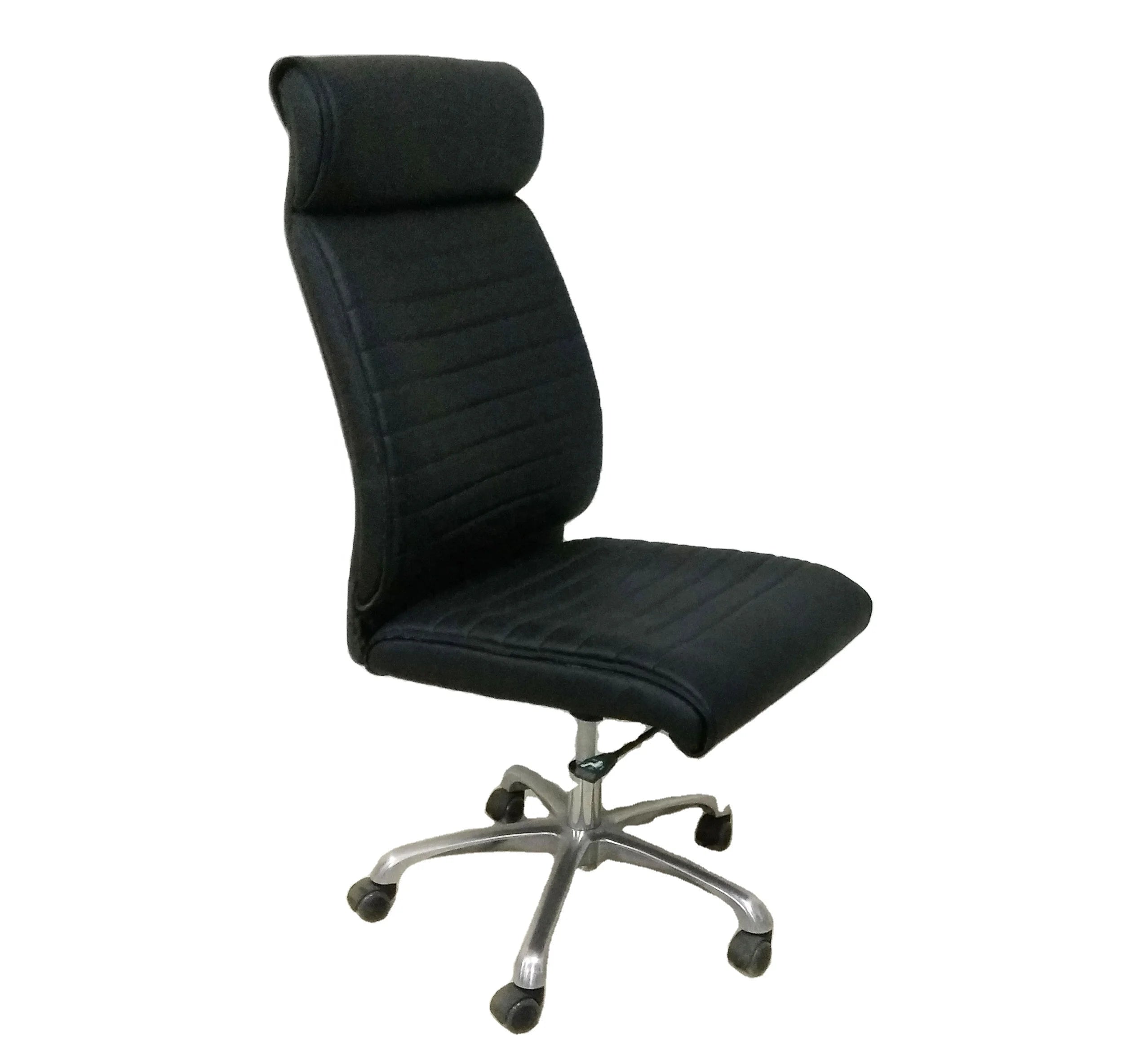 Ergonomic Executive Office Chair with PU Leather Simple Modern Lift Style Comfortable Gaming Swivel Armless Black