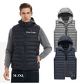 Men's Outdoor Casual Autumn Windproof Breathable Quilted Puffer Vest Hooded Sleeveless Jacket Outerwear waistcoat for winter