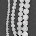 Natural Loose Gemstone Round Bead Stone White Quartz Ceramic Beads Jewelry Making Beads for Manual Making
