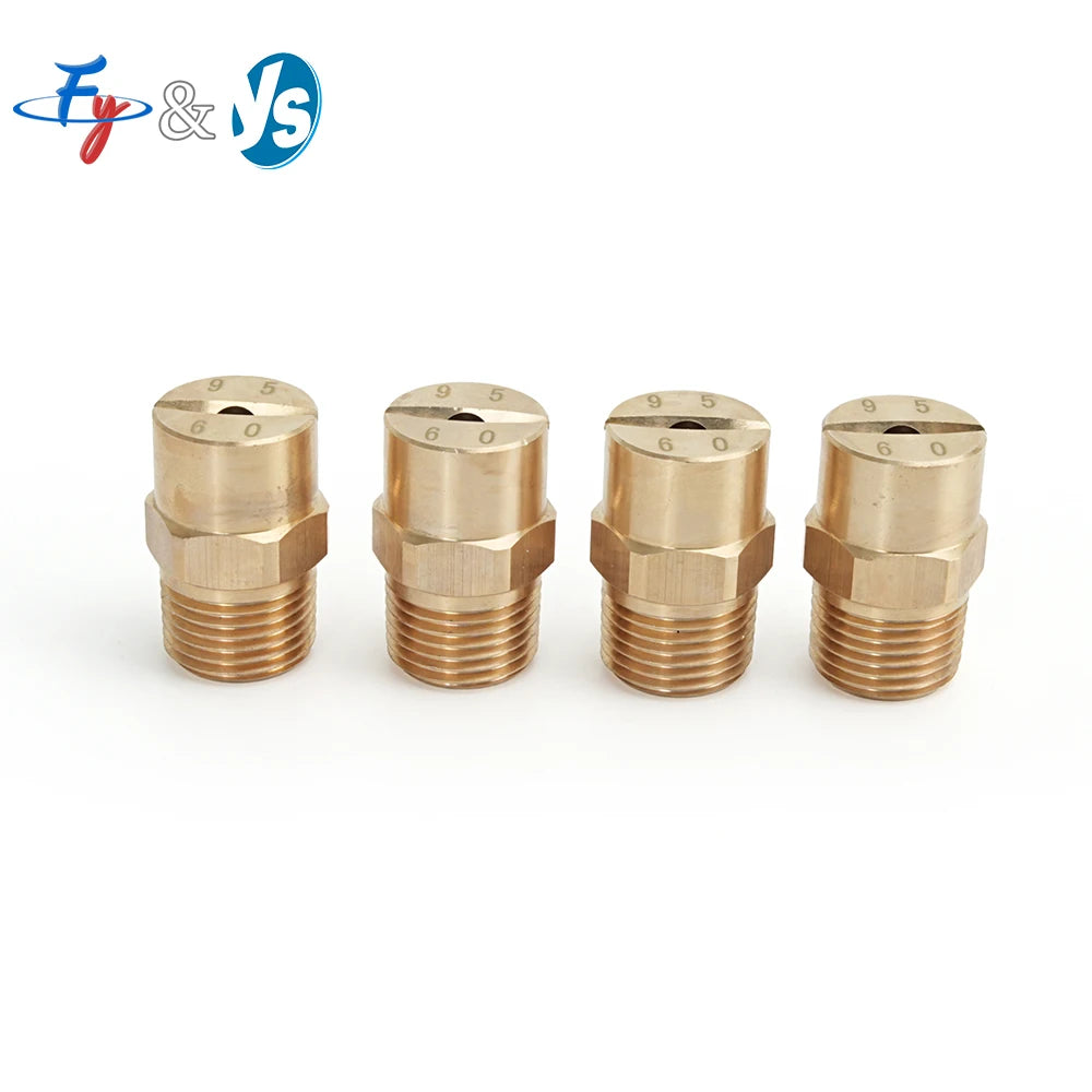 YS 1/4 Brass HU Series V Jet Nozzle Flat Fan Water Spray Nozzle for Car Washer Metal Spray Nozzle