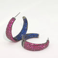 Ilona 18K Gold Plated Zircon Trendy Hoop Earrings for Women Gift