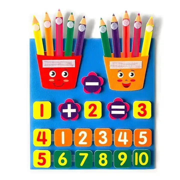New Arrival Felt Early Education Toys Digital DIY Addition and Subtraction Practice Toddler Teaching Aids Finger Digital Toy