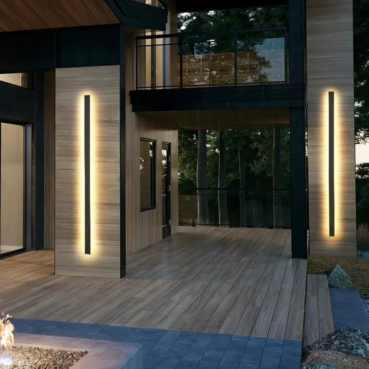 Smart Outdoor Wall Light 30-240cm Long Strip Wall Mounted IP65 Waterproof up and Down Garden LED Wall Lamp Lights Outside