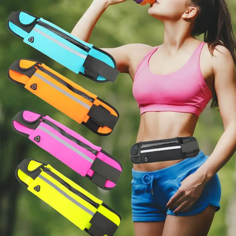 Custom Logo Sports Running Waist Bag Waterproof Phone Bag Fitness Cycling Belt Can Put Water Bottle Fanny Bag