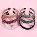 HOVANCI Fancy Delicate  Wide Crystal Beaded Hair Hoop Luxury Shinny Braided Rhinestone Anti-slip Headband for Women