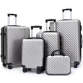 ABS Simple 4-Wheel Lightweight Water Resistant Hard Spinner Luggage Set with Combination Lock-Unisex Travel Suitcase