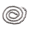 5mm Width Real S925 Sterling Silver Classic Vintage Retro Weave Necklace for Men Cross Rope Chain Personalized Fine Jewelry