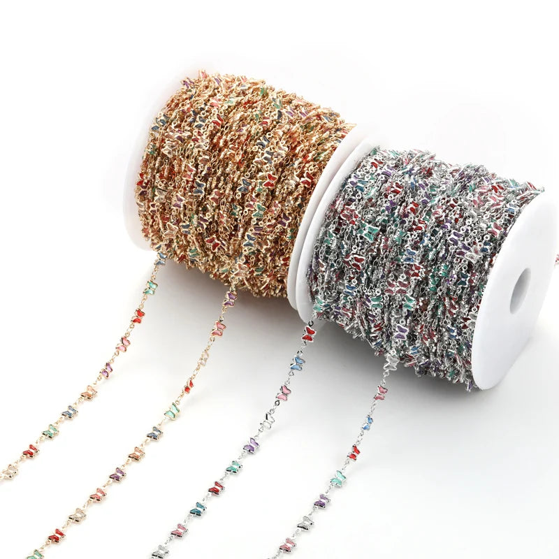 1 Meter butterfly Link Chains Copper Chains for Necklace Bracelet DIY Jewelry Findings Making Y31