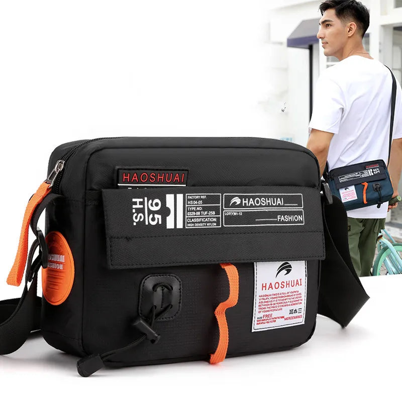 2024 New Wholesale Sports and Leisure Fanny Pack Men's Outdoor Waterproof Nylon Waist Bag Shoulder Messenger Bag
