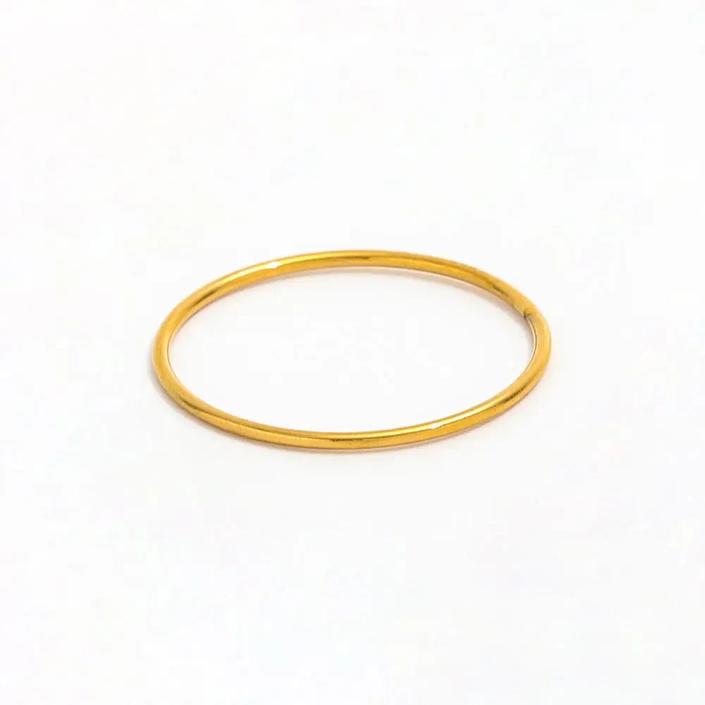 Tarnish Free PVD Gold Plated Minimalist Super Fine Stainless Steel Rings for Women Gold Jewelry