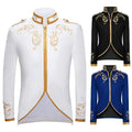S-3XL European and American Medieval Costume Retro Costume Stage Costume Prince Embroidery Men's Outwear Performance Coat