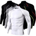Men Long Sleeve T-Shirt Running Gym Workout Sportswear Training Compression Tshirt
