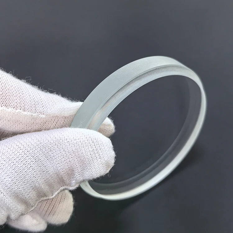 High Temperature Boiler Gauge Glass Discs Tempered Boro Float Borosilicate Glass Cover Protector with groove