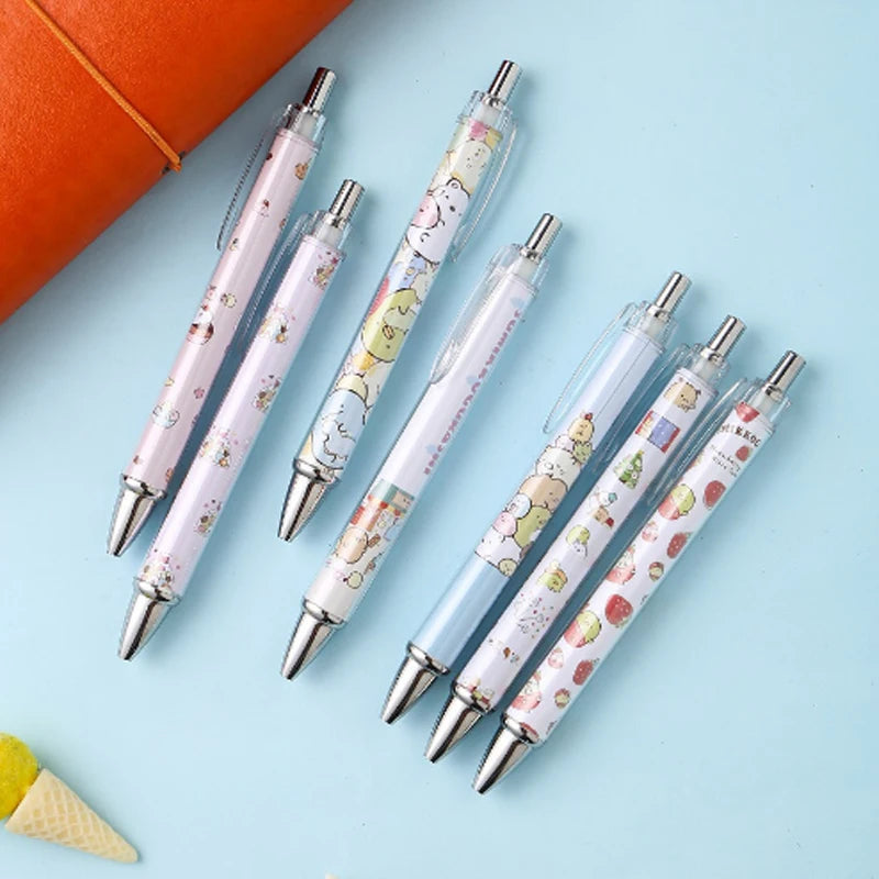 New Cute School Supplies Sumikko Gurashi Strawberry Cartoon Creative Click Ballpoint Pens Cute Anime Manga Japan Pencil