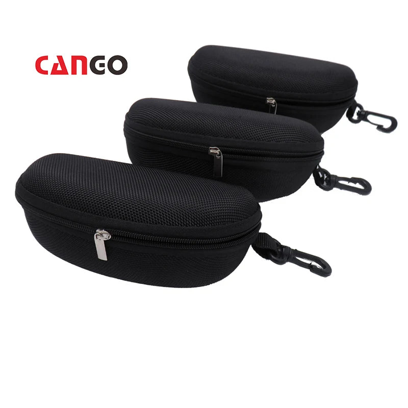 CANGO EVA Sunglasses Case New Zipper Bag with Black Hook Pressure-Resistant Wholesale Eyeglasses Case & Bag