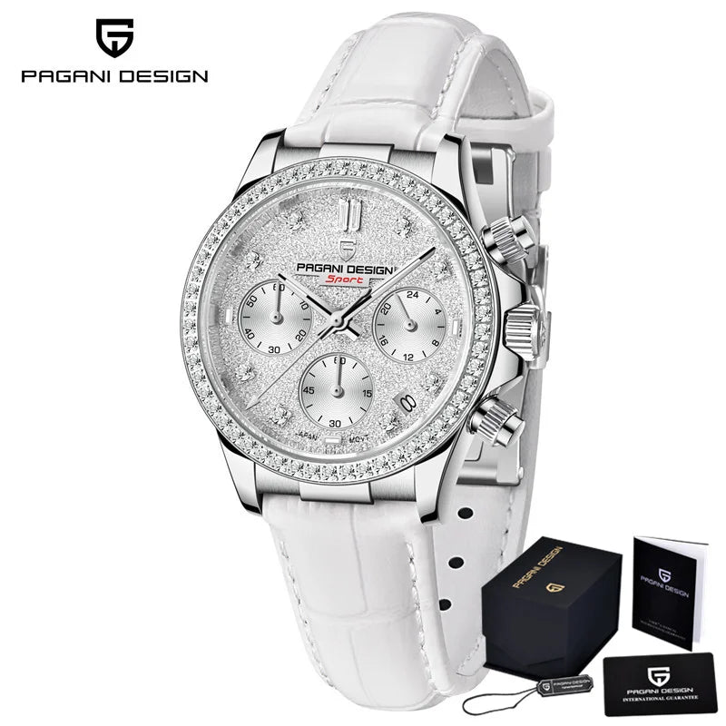 PAGANI DESIGN 1730 Top New Brand Luxury Lady Wristwatch Original VD55 Quartz Women Watch Chronograph Dress Waterproof Gril Clock